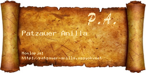 Patzauer Anilla névjegykártya